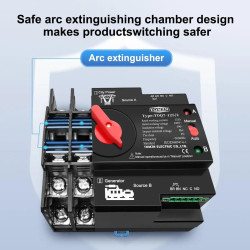 TOMZN ATS AC 125A 220V 2P Automatic Transfer Switch